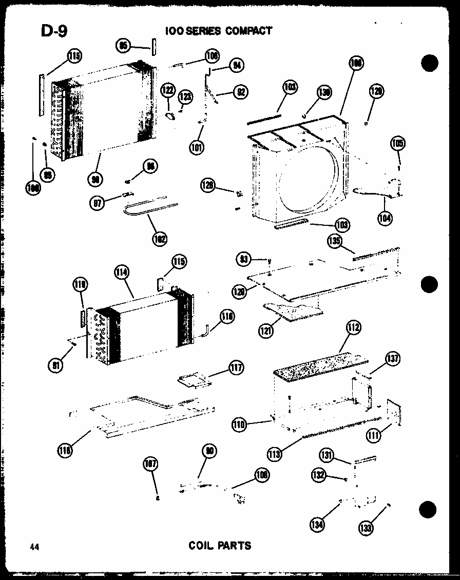 Coil Parts Diagram and Parts List for 109-5PE P54975-32R Amana Air Conditioner
