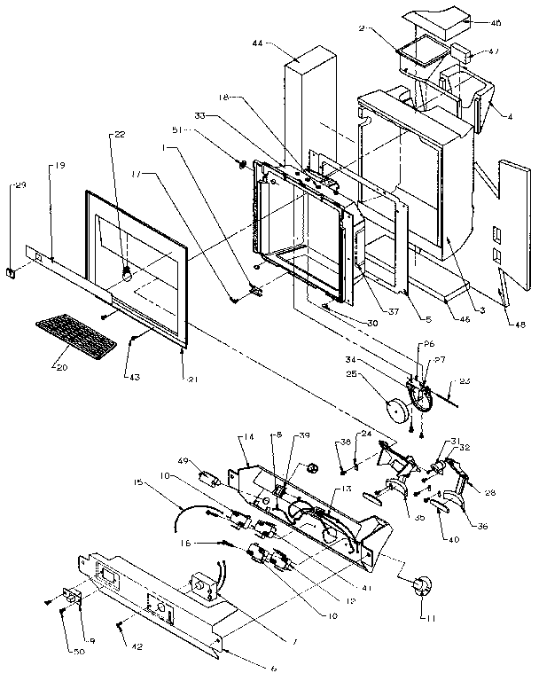 Dispenser Diagram and Parts List for SXDE27NP-P1162204W  Amana Refrigerator
