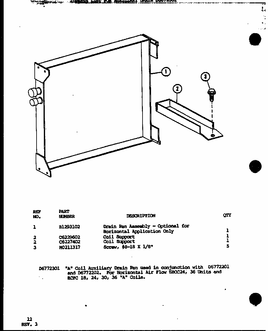 (d6772301) Diagram and Parts List for EBCC6000MA P6752108C Amana Air Conditioner