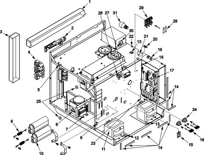 03 - Electrical Components Diagram and Parts List for RC520S2 P1332819M- Maytag Microwave