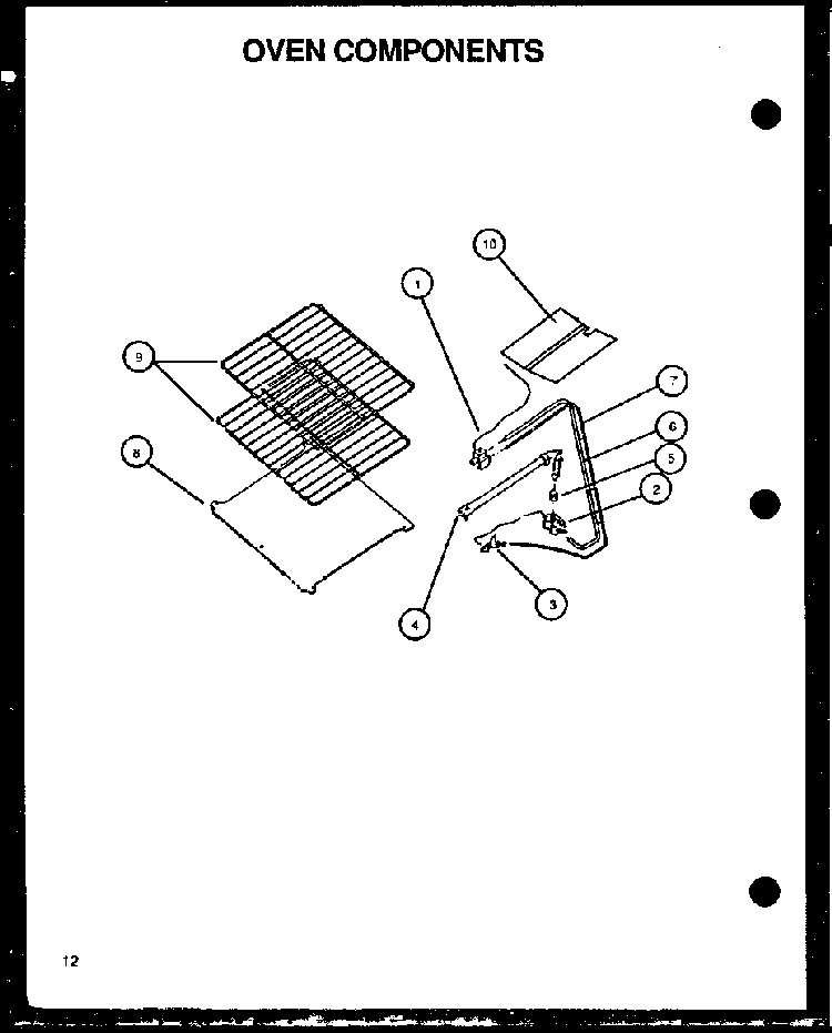 Oven Components Diagram and Parts List for LBP26AA0Y P1141115NW Amana Range
