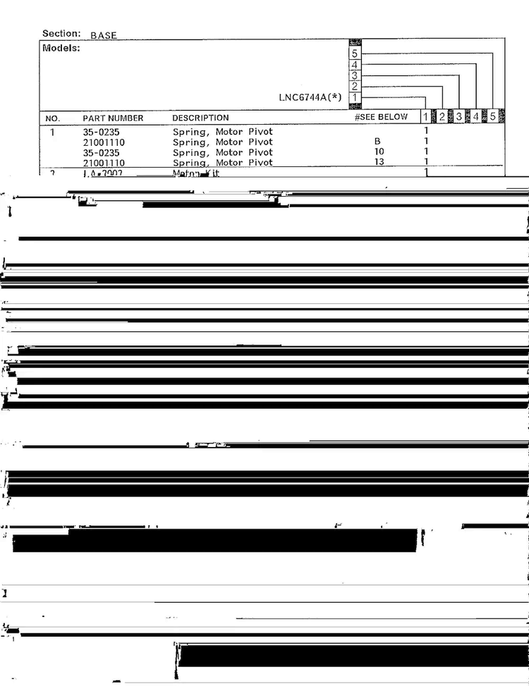 Base Page 2 Diagram and Parts List for 6744B  Norge Washer