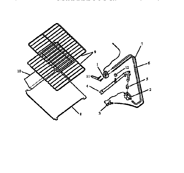 Lower Oven Comp. W/o Spark Ign. Diagram and Parts List for RBP22AA P1142331NW,L Amana Range