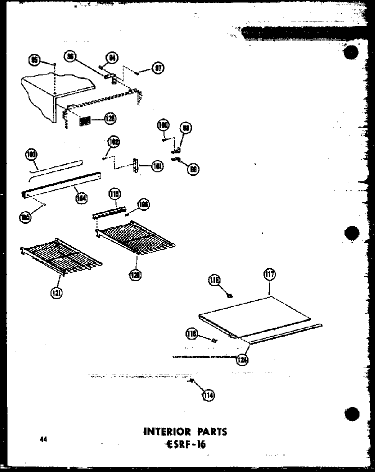 Section 2 Diagram and Parts List for ESRF16-C-P30303-3WC  Amana Refrigerator