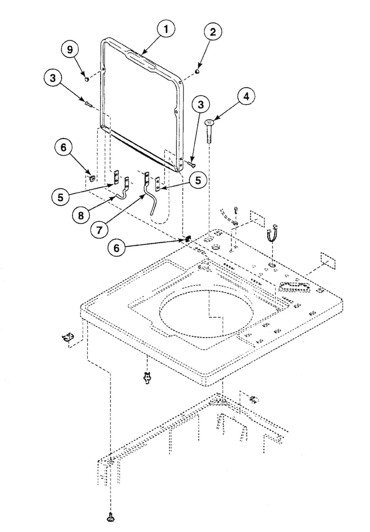 Lid Assy Diagram and Parts List for SWT121LA  Speed Queen Washer