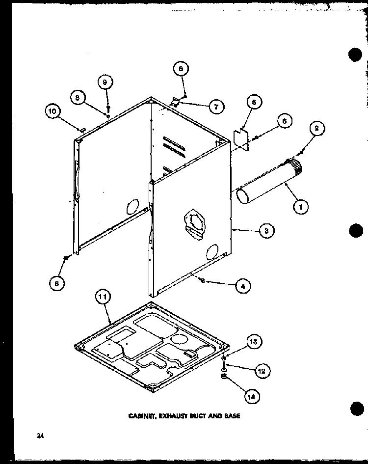 Cabinet Diagram and Parts List for TGA400 P77041-5W Amana Dryer