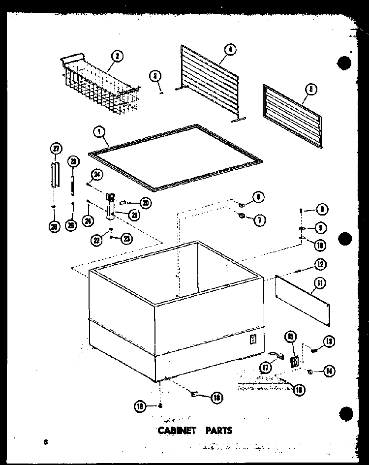 Cabinet Parts Diagram and Parts List for C15B-C P60330-82WC Amana Freezer