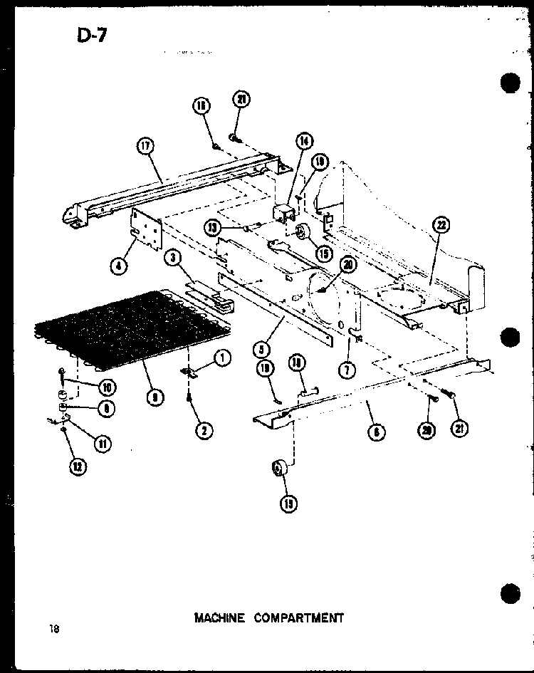Section 7 Diagram and Parts List for SRI22F-L-P75400-5WL  Amana Refrigerator