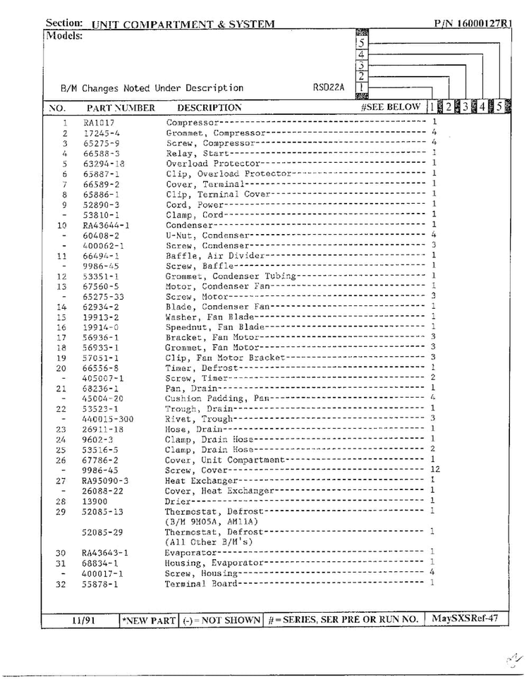 Unit Compartment And System Page 2 Diagram and Parts List for 22714  Maytag Refrigerator