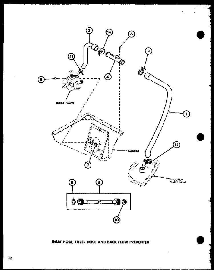 Section 7 Diagram and Parts List for LW2600 P7804701W Amana Washer