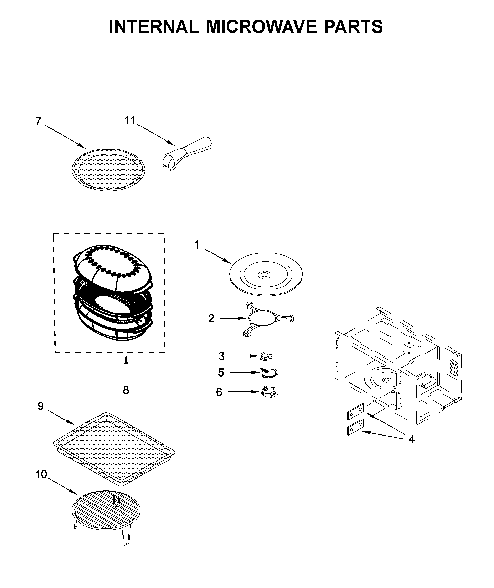 Internal microwave parts Diagram and Parts List for MMW9730FZ06  Maytag Microwave