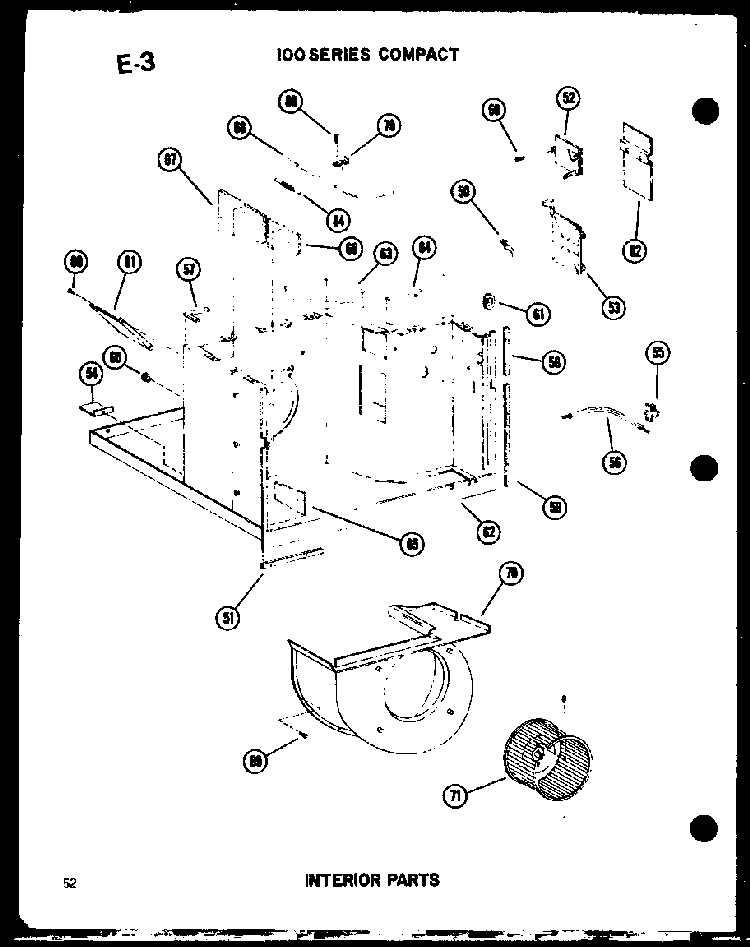 Interior Parts Diagram and Parts List for 11-5J P54336-67R Amana Air Conditioner