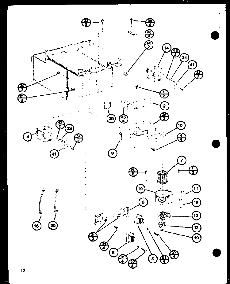 Blower Diagram and Parts List for RC-20SE P76881-4M Amana Microwave