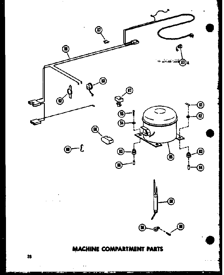 Machine Compartment Parts Diagram and Parts List for C11F-AG P60116-41WG Amana Freezer