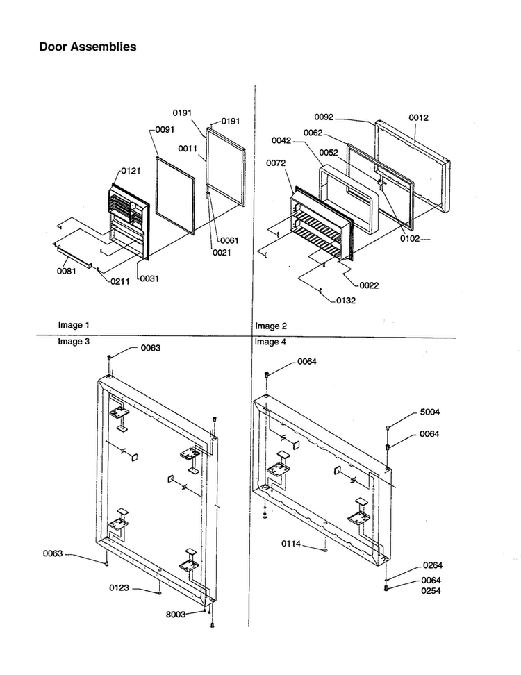 Door Assemblies Diagram and Parts List for TX21VE-P1301804WE  Amana Refrigerator