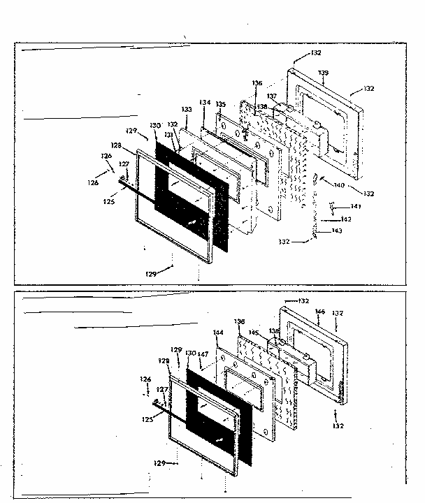 Black Glass Doors Diagram and Parts List for 8504277821  Kenmore Range
