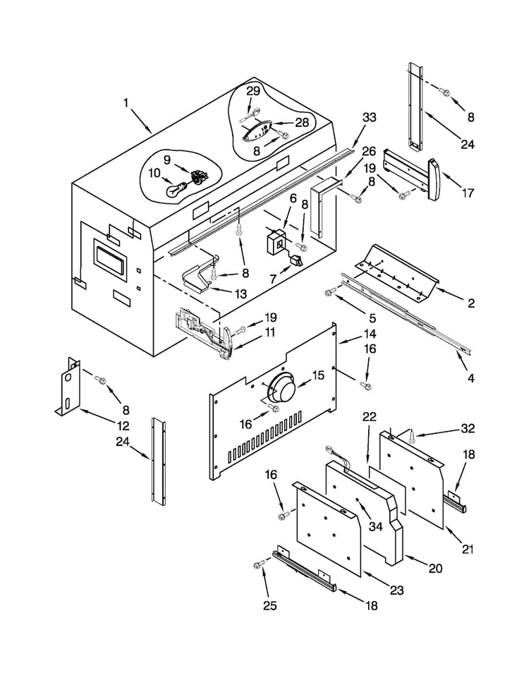 Freezer Liner Parts Diagram and Parts List for JB36SSFXLA02  Jenn-Air Refrigerator