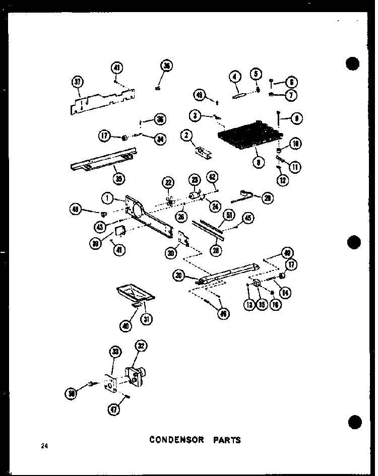 Condensor Parts Diagram and Parts List for SRI519D-P73900-19W  Amana Refrigerator
