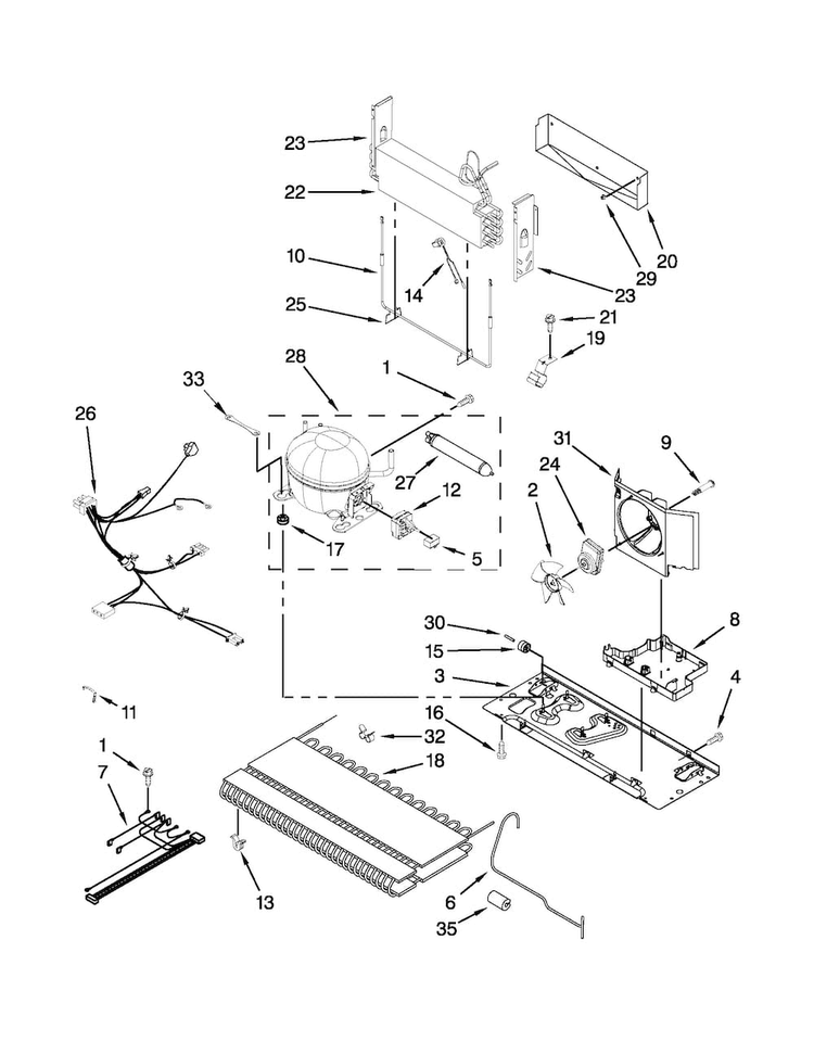 Unit Parts Diagram and Parts List for MFI2269VEB8  Maytag Refrigerator