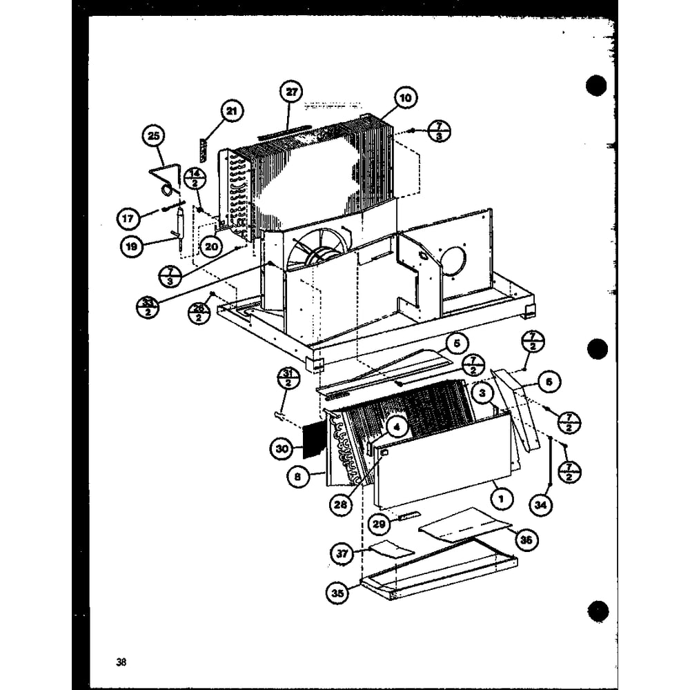 Diagram 1 Diagram and Parts List for PTRC32B1 P6924609R Amana Air Conditioner
