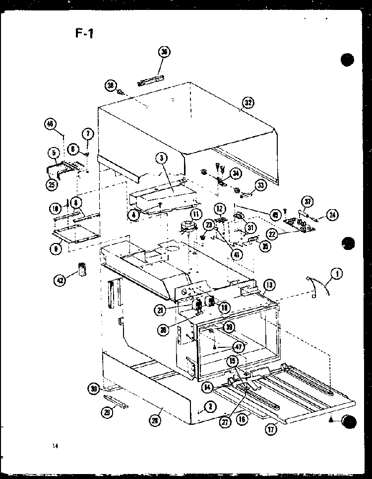 Cabinet Diagram and Parts List for RC10B-PB P74582-2M Amana Microwave