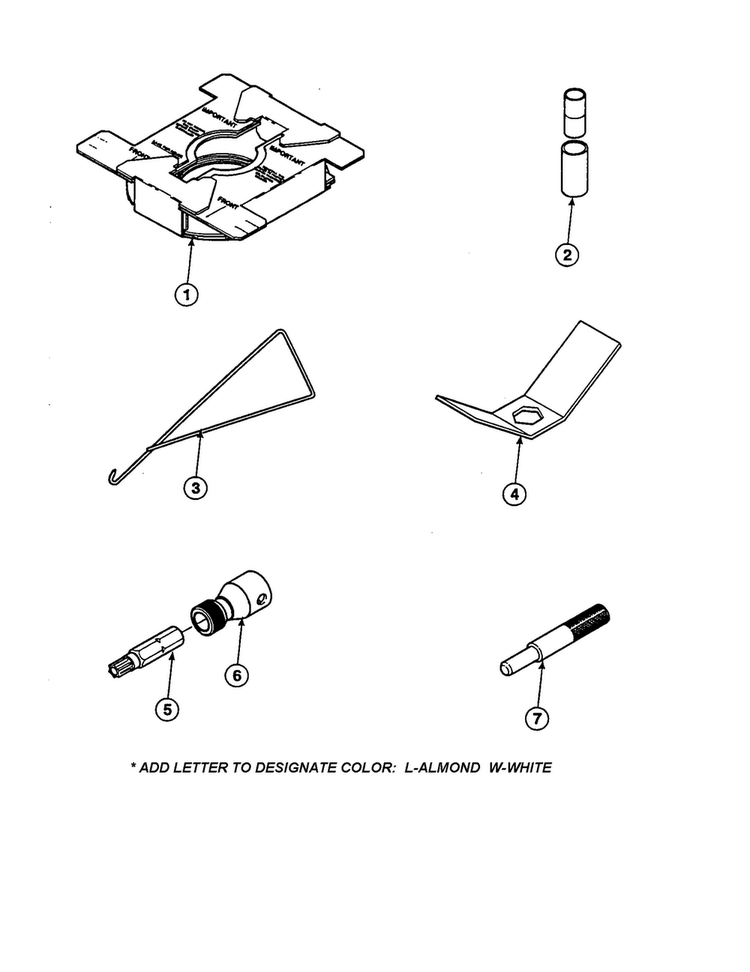 Transmission Pin Tool Diagram and Parts List for CW9203W3-PCW9203W3A  Amana Washer