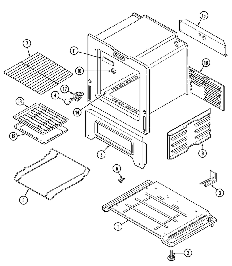 Oven/base Diagram and Parts List for OEMMAYCONV8  Magic Chef Wall Oven
