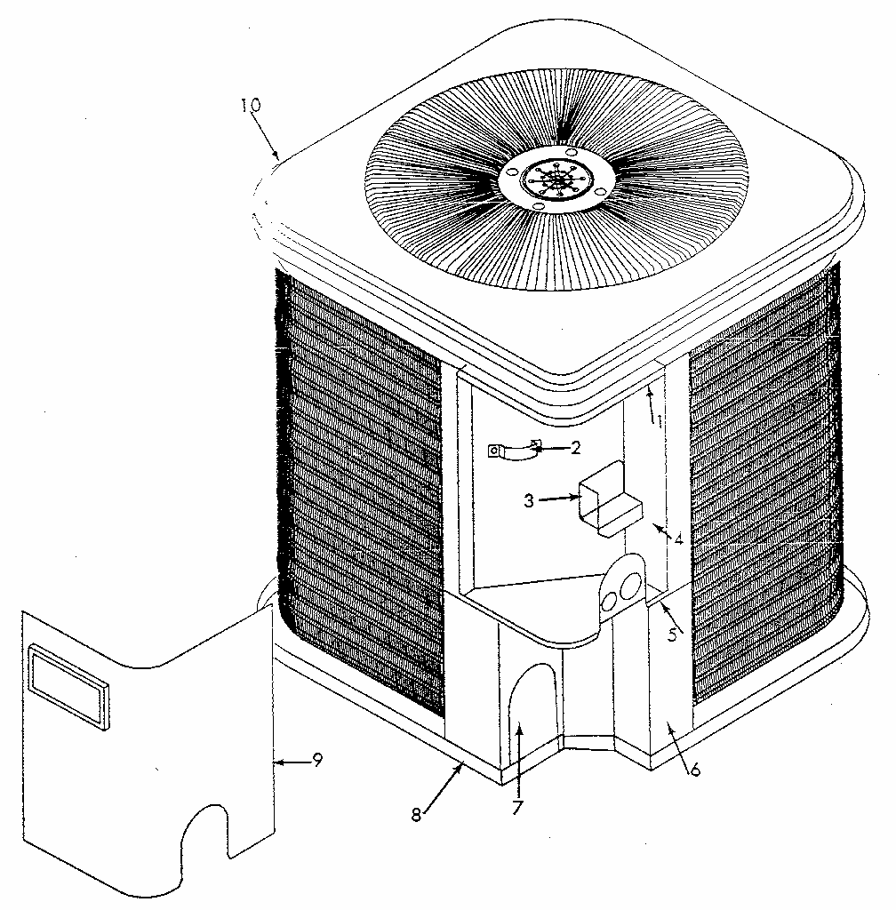 Cabinet Diagram and Parts List for 867800400  Maytag Air Conditioner
