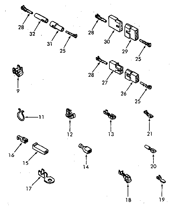 Power Cord And Wire Terminals Diagram and Parts List for NE8633W43921  Speed Queen Dryer