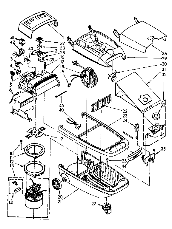 Vacuum Cleaner Parts Diagram and Parts List for 1162441084  Kenmore Canister Vacuum