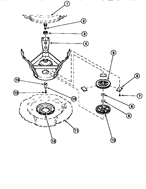 Weldment And Bearing Assembly Diagram and Parts List for LWA90W PLWA90AW Amana Washer