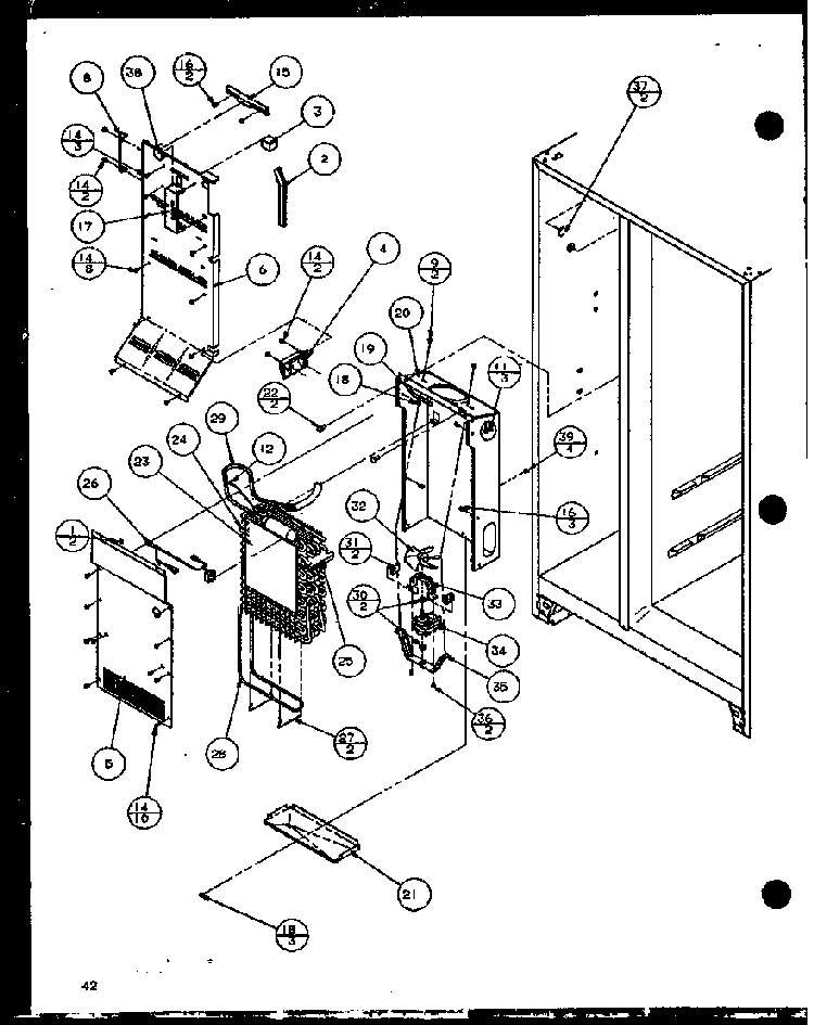 Section 17 Diagram and Parts List for SL22JB-P1116006W  Amana Refrigerator