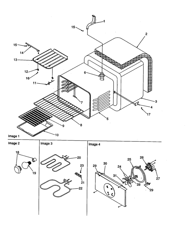 Cavity Diagram and Parts List for ZRTC8500E-P1143803NE  Amana Range