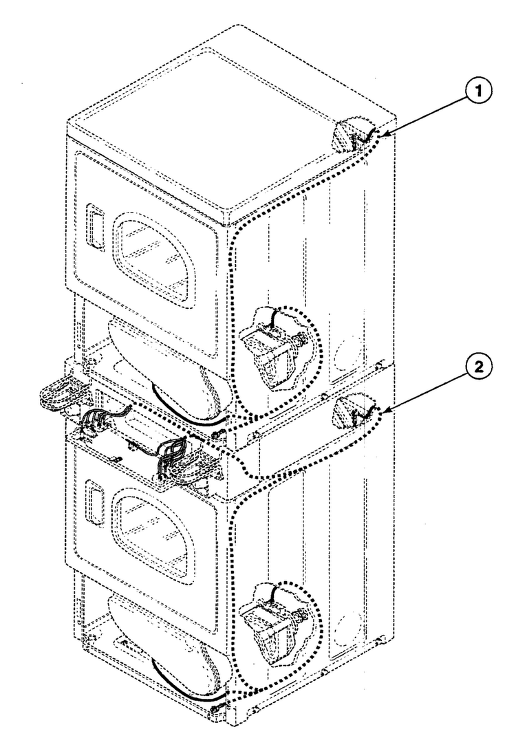 Harnesses 2 Diagram and Parts List for SSE907WF1500  Speed Queen Dryer