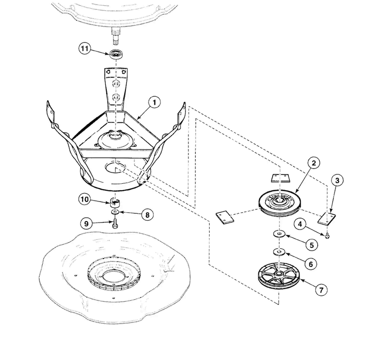 Brake Assy Diagram and Parts List for SWT621LD  Speed Queen Washer