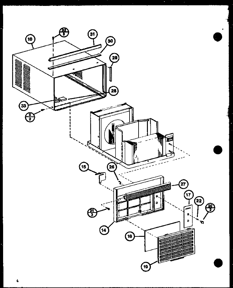 Page 1 Diagram and Parts List for ES2183HES P9938606R Maytag Air Conditioner
