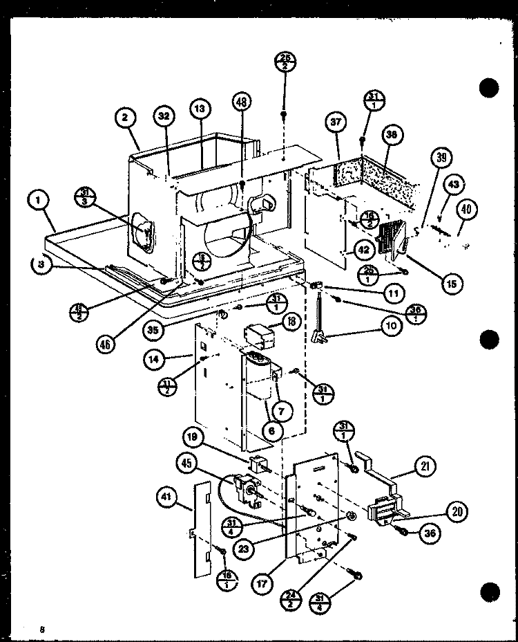 Page 3 Diagram and Parts List for ES2183HES P9938606R Maytag Air Conditioner