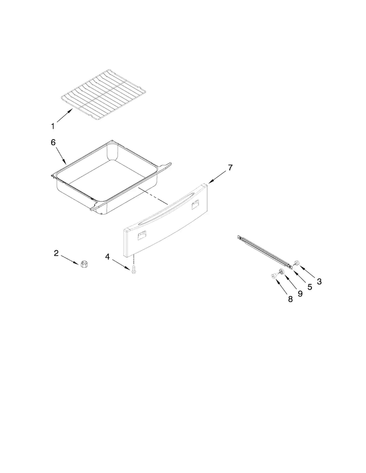 Drawer And Rack Parts Diagram and Parts List for JGS8750BDB16  Jenn-Air Range