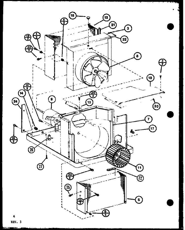 Page 2 Diagram and Parts List for 2215S P9938609R Amana Air Conditioner