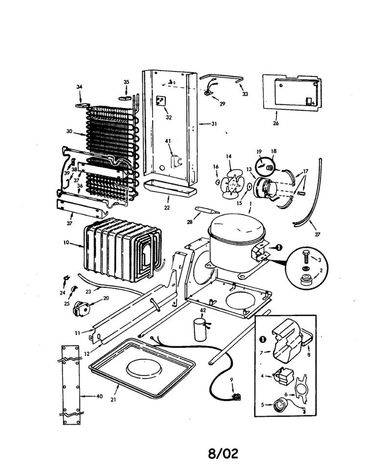 Unit And System Diagram and Parts List for RC20LA-3AW-BS10A  Magic Chef Refrigerator