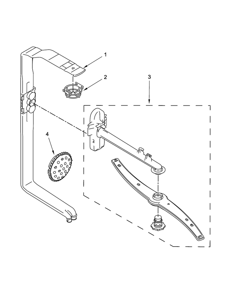 Upper Wash And Rinse Parts Diagram and Parts List for JDB9600CWS0  Jenn-Air Dishwasher