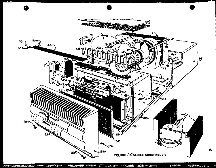 DELUXE - ``D`` SERIES CONDITIONER Diagram and Parts List for 100A-556  Amana Air Conditioner