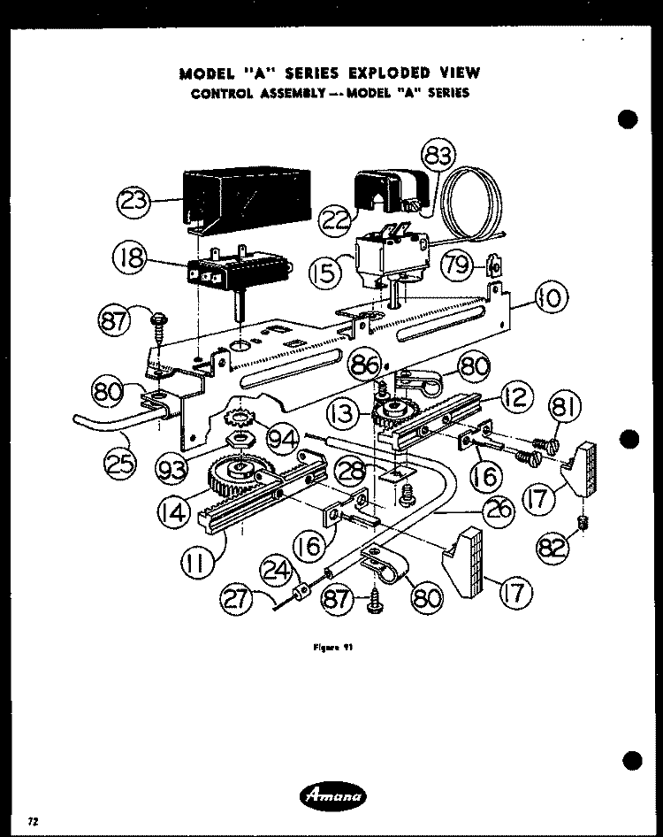 Page 2 Diagram and Parts List for 100A-30H  Amana Air Conditioner