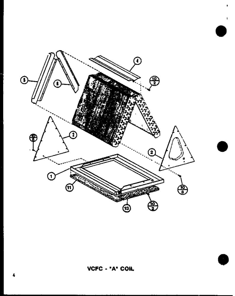 A Coil Diagram and Parts List for ACFC30AOVA P9968015C Amana Air Conditioner