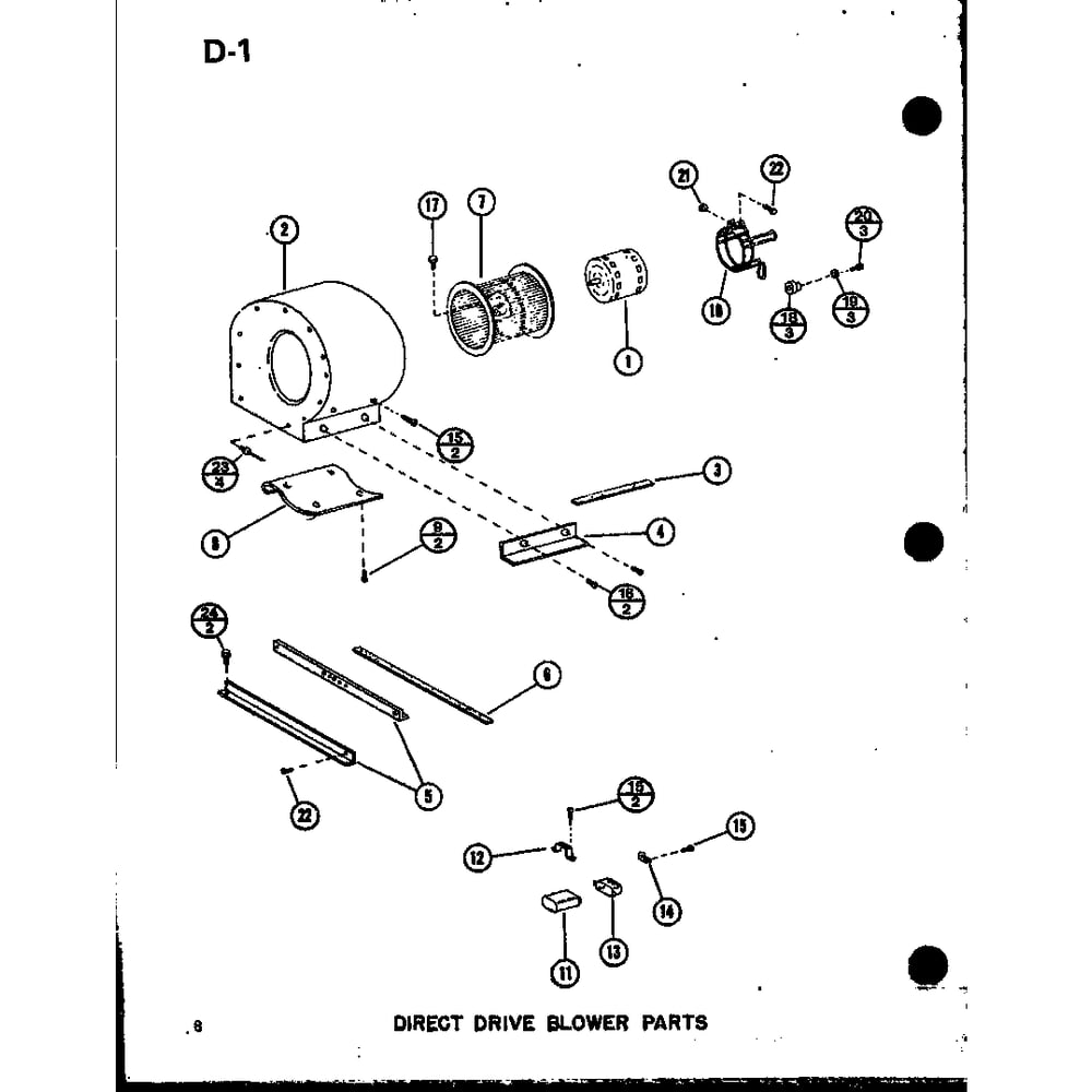 Direct Drive Blower Parts 2 Diagram and Parts List for GCE80DN P68837-2F Amana Furnace