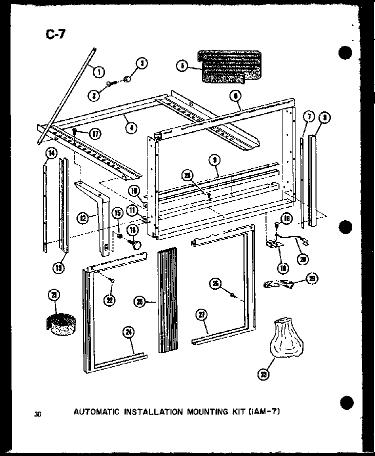 Automatic Installation Mounting Kit Diagram and Parts List for ES9-2MS P54974-46R Amana Air Conditioner
