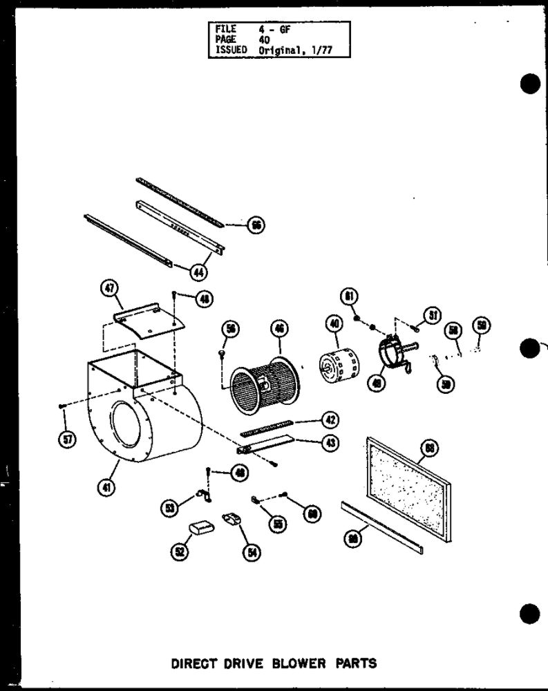 Direct Drive Blower Parts 4 Diagram and Parts List for GH-80DE P96380-2F Amana Furnace