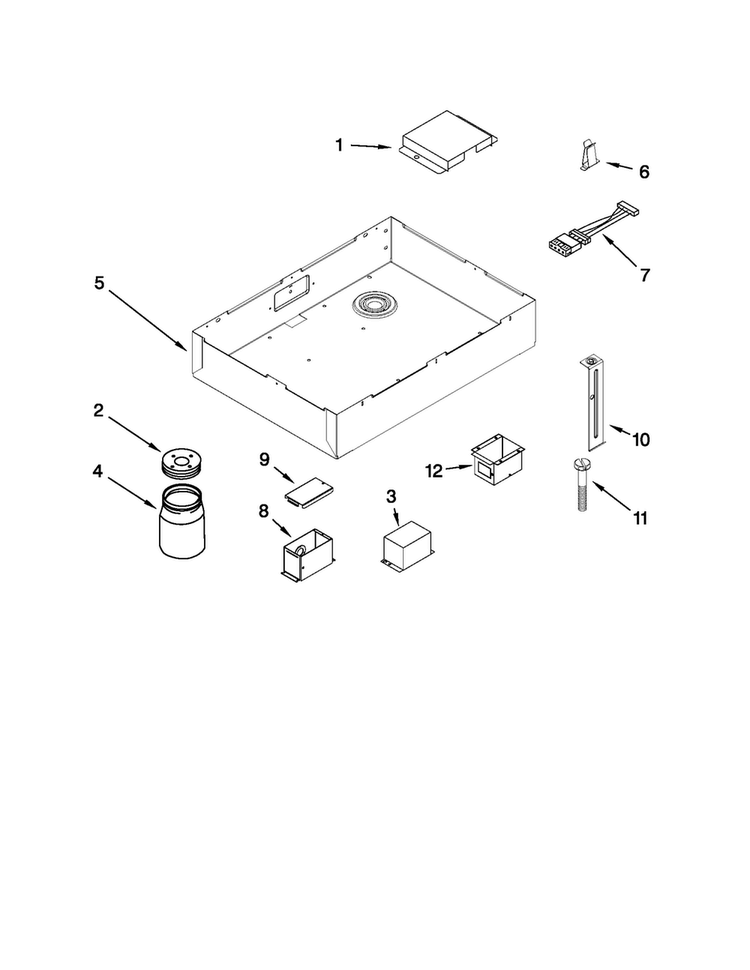 Burner Box Assembly Diagram and Parts List for CVEX4100B20  Jenn-Air Cooktop