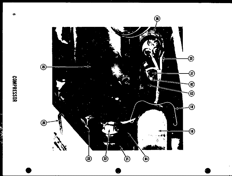 COMPRESSOR Diagram and Parts List for 6-P  Amana Air Conditioner