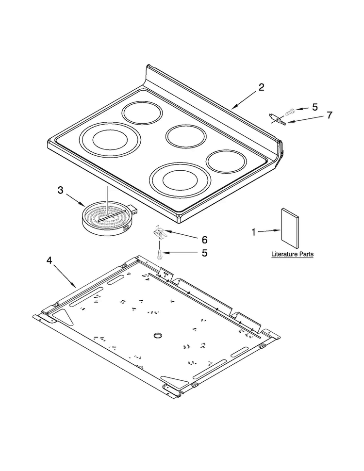 Cooktop Parts Diagram and Parts List for MER7685BB0  Maytag Range